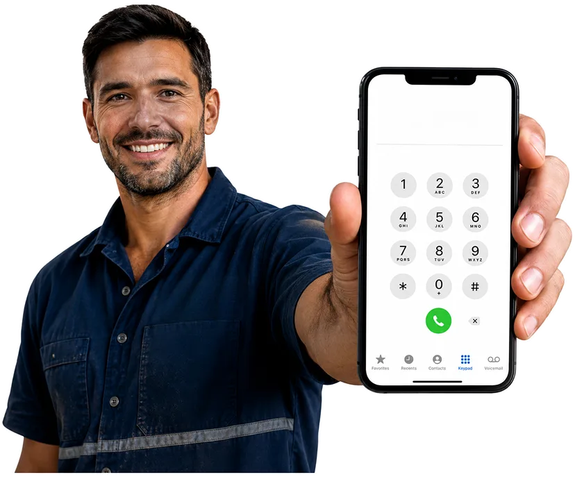 Emergency plumber answering an after-hours call