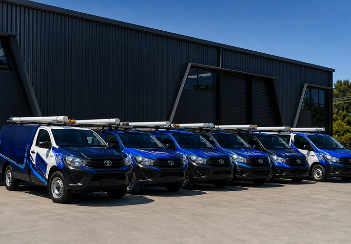 Fleet of Glenmore Park Blocked Drains plumbing vans