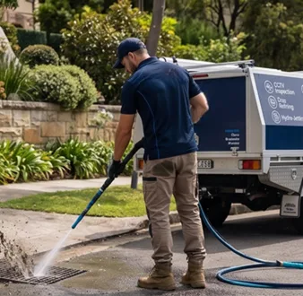 Plumber tracing a drain smell in Glenmore Park
