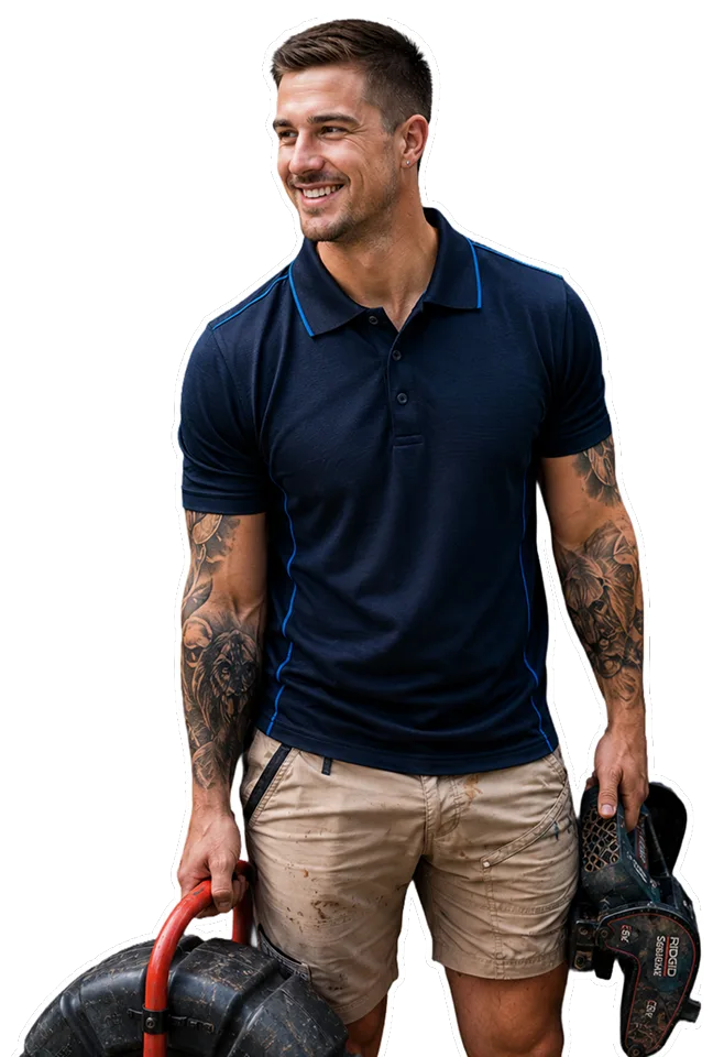 A plumber from the crew that services Glenmore Park